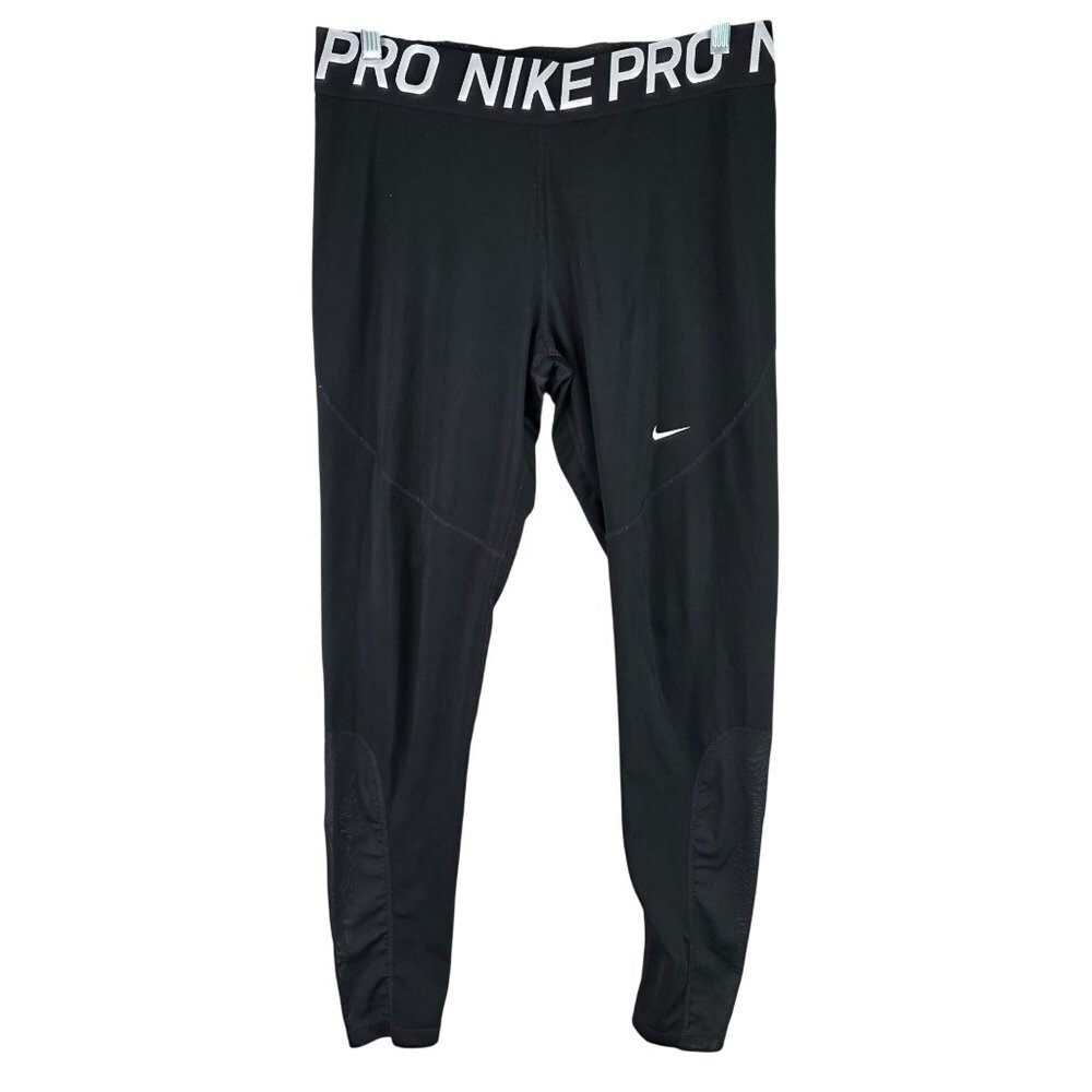 Mens Nike Pro Black Compression Tights Polyester Spandex Blend Stretch Size XL